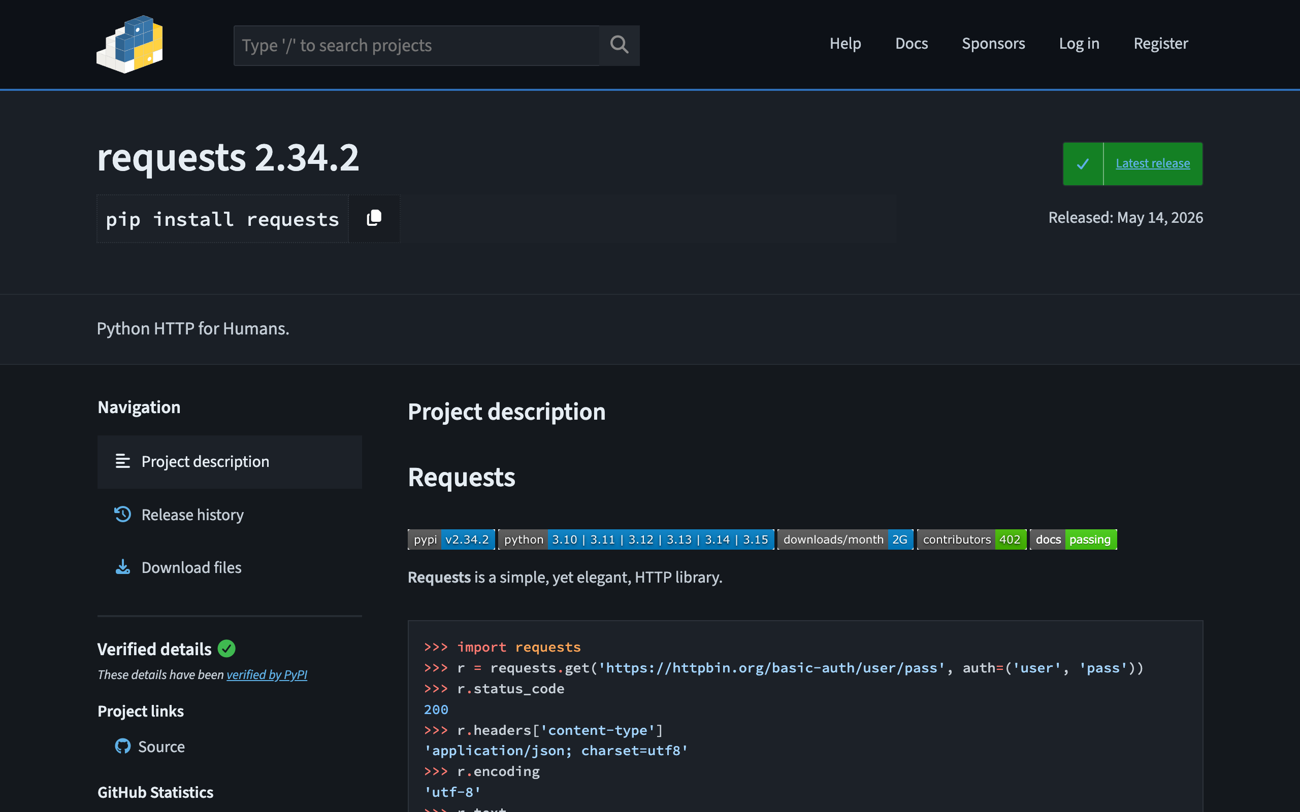 PyPi Dark Theme