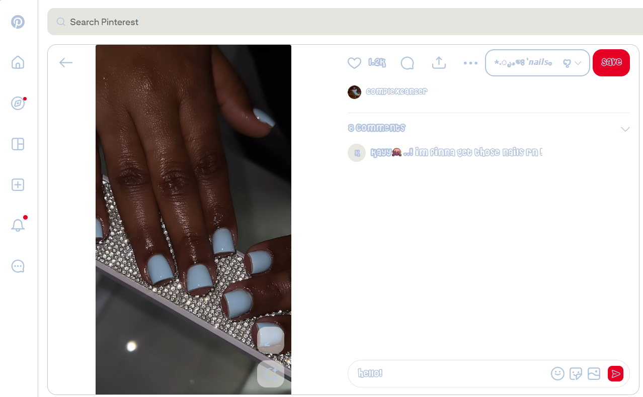 ⋆.ೃ࿔*:･'Light Blue Pinterest!