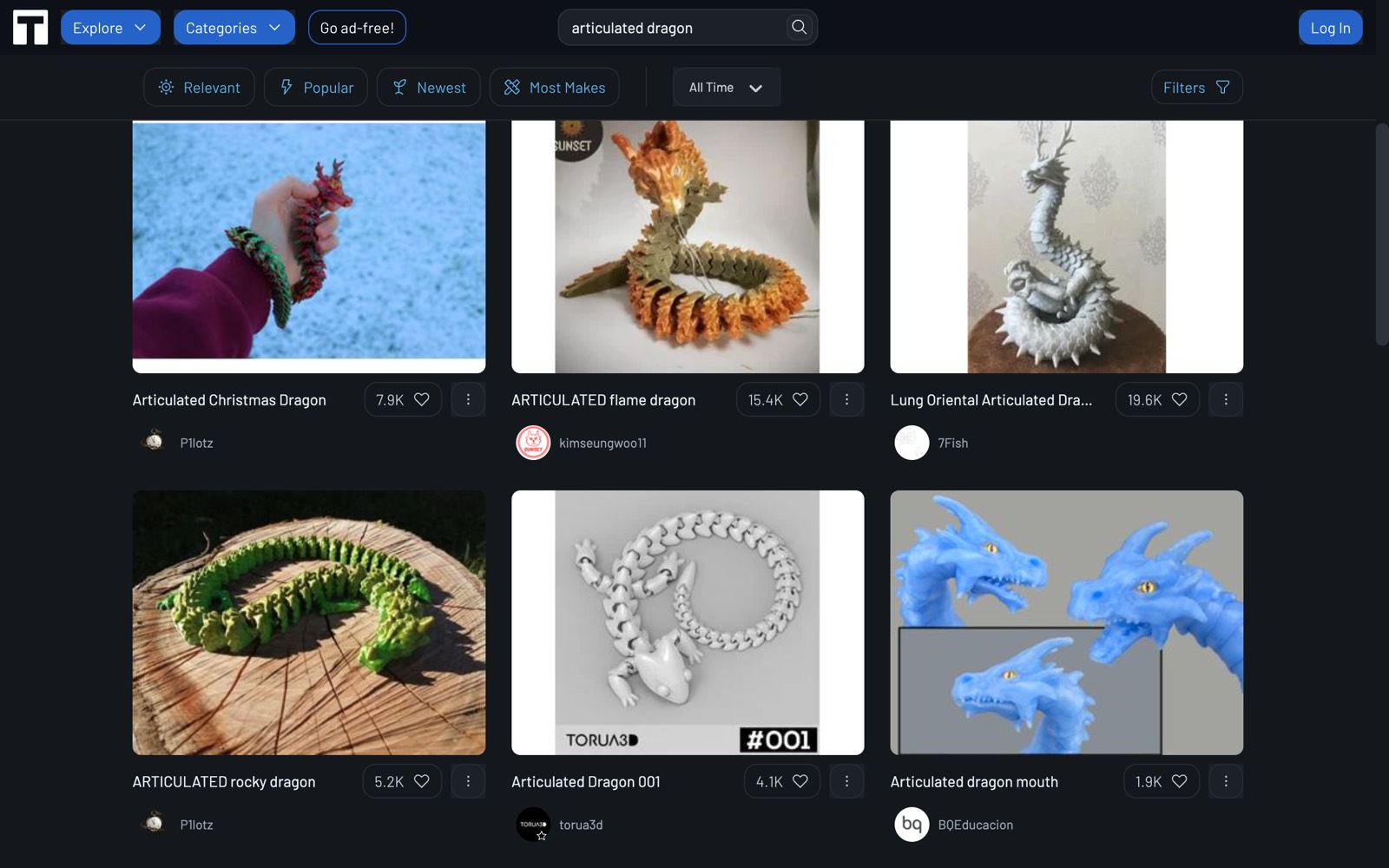 Thingiverse Dark 2026