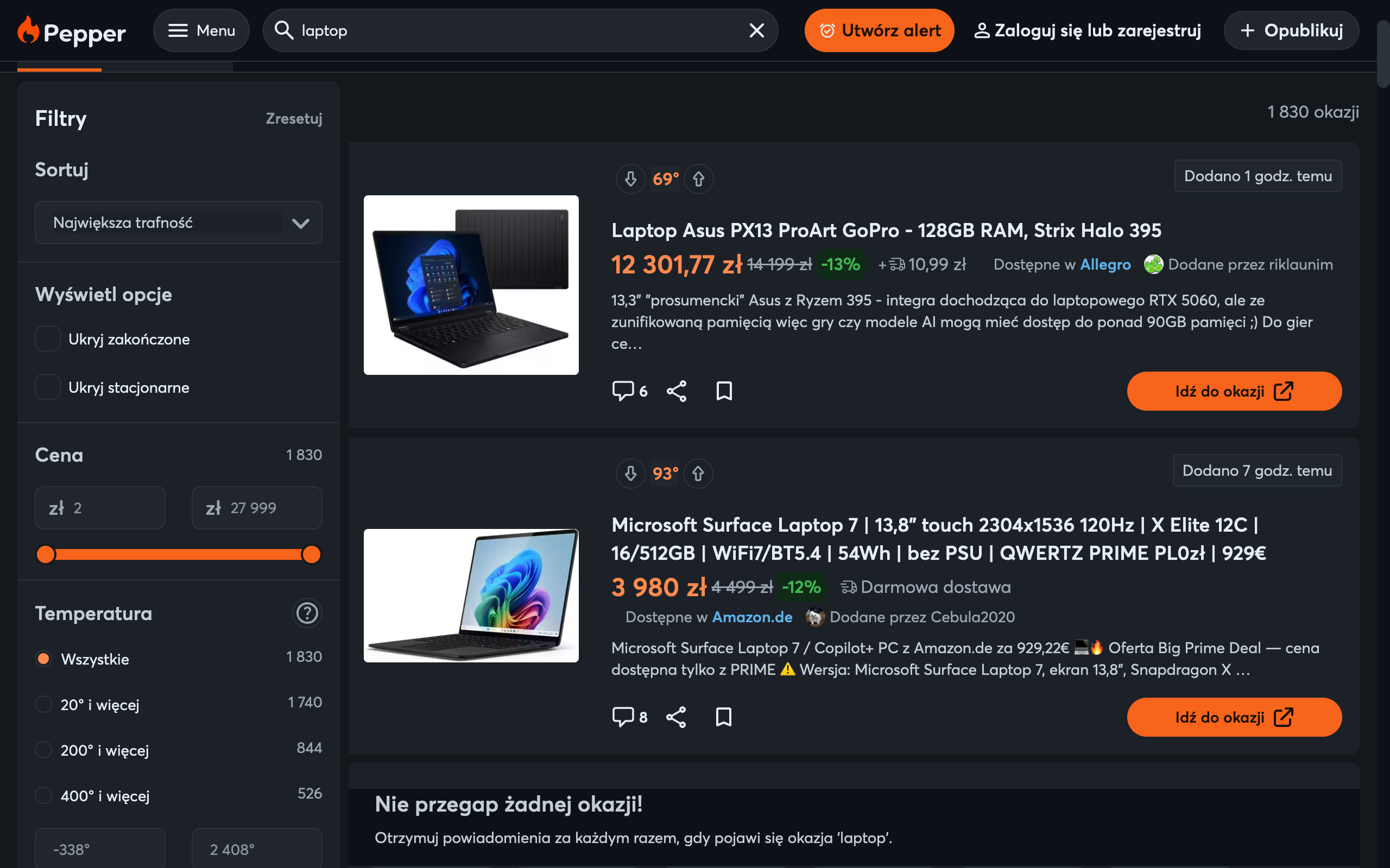 Pepper.pl Dark 2026