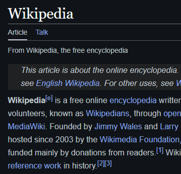 Wikipedia Darker Text for Dark Mode
