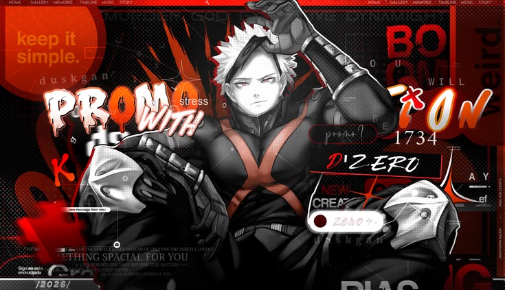 Red Bakugou spotify wallpaper