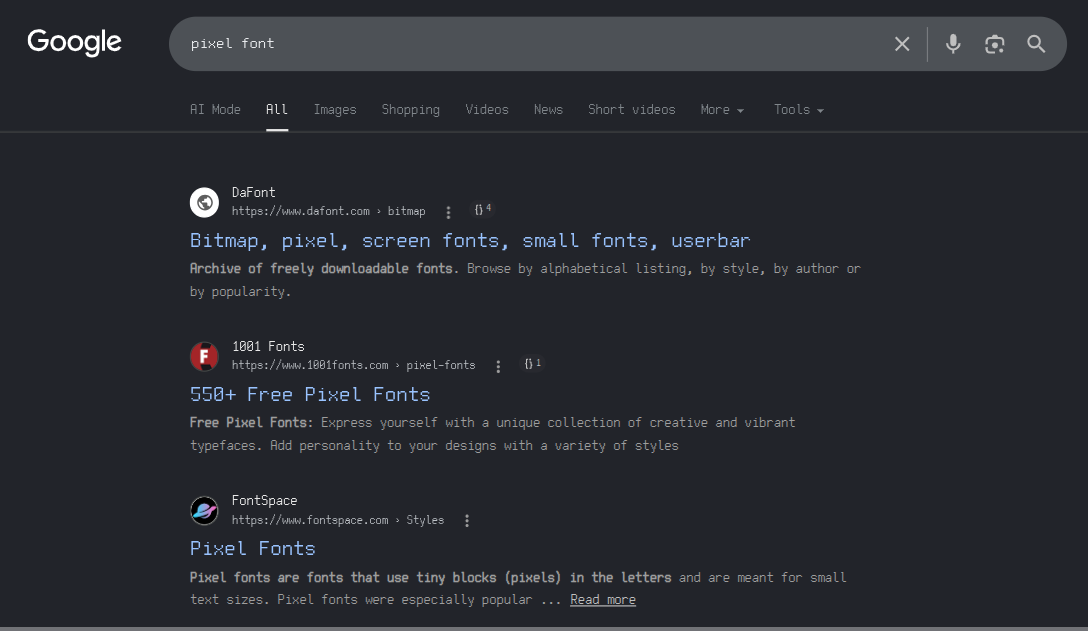 Pixel Font on any site