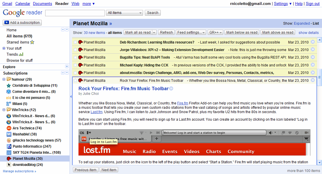 Smaller Google Reader