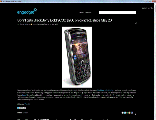 Engadget - Clean n' Dark