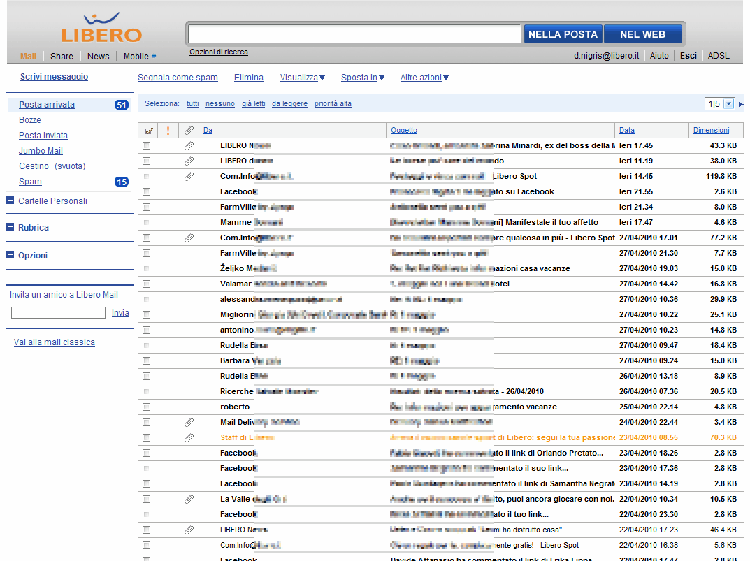 Libero Mail Beta Cleaner