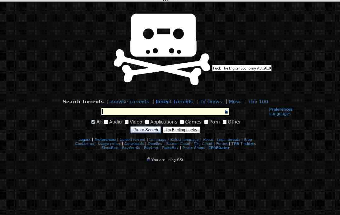 The Pirate Bay - Dark Clean Mesh v2.0