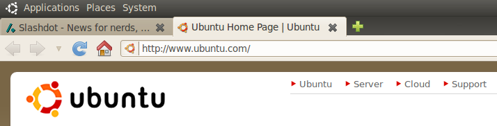 Mozilla Firefox - Chrome-like tabs