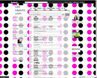 Pink n Black Polka Facebook 2010 NEW!