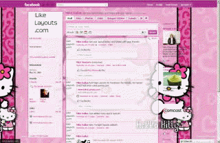 Hello Kitty Pink Facebook 2010 NEW!