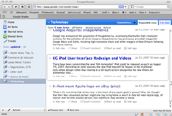 OS X Style Google Reader - Fixed