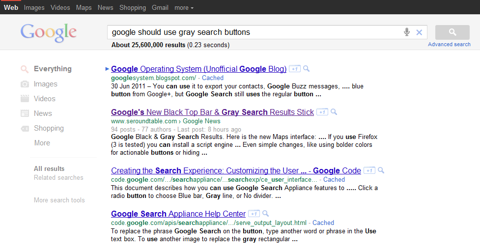 Google Search less in-your-face (2011-06-30)