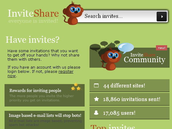 InviteShare.com - Lighter