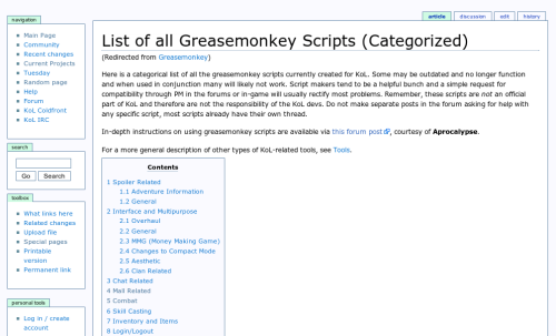 In progress - KoL Wiki Reskin