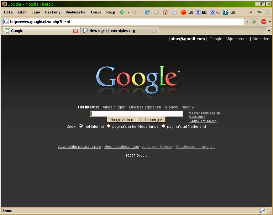 Google Dutch Dark Gray (Nederlands donker-grijs)