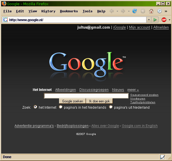 Google Dutch Dark Grey (Nederlands donker-grijs)