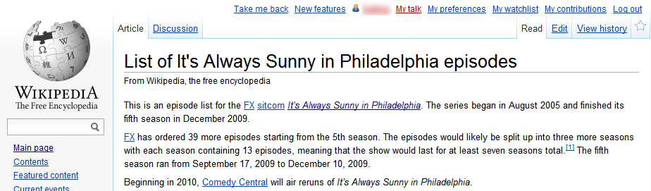 Wikipedia 2010 - move search back / compact header