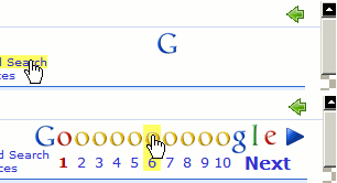 Google - hide G results # till hover