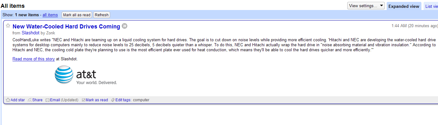 Google Reader - Post Tweaks