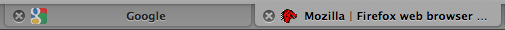 Close Tab button on the left side of tab