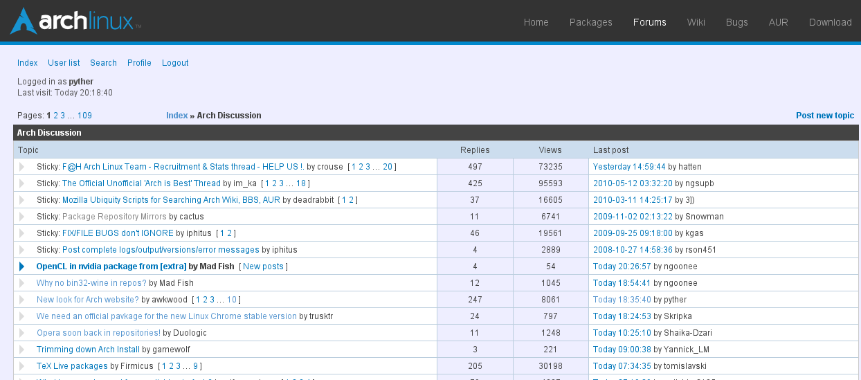 Archlinux - Light Blue Visited Links