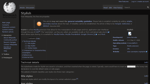 Wikipedia (2010) Simple Dark Gray
