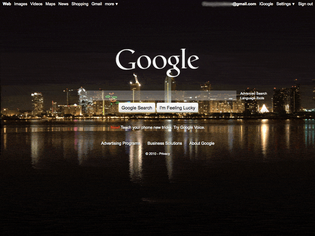 Google Home Page San Diego