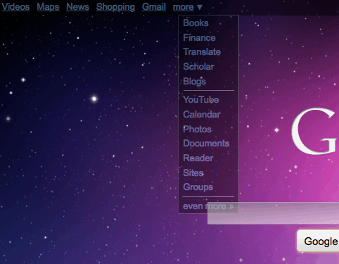 Google Home Page OS X Style