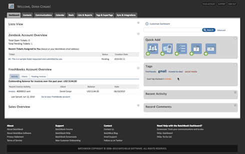 GrayBook - Dark Theme for BatchBook Social CRM