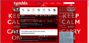 tumblr keep calm and carry on (red)