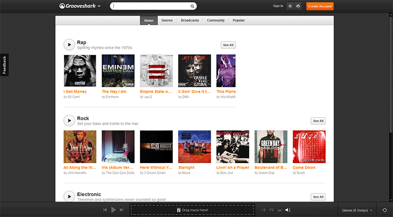 Grooveshark Ad Squeeze 10/31/2013
