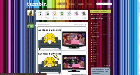 colorful life tumblr dashboard by pRÜTH Loops