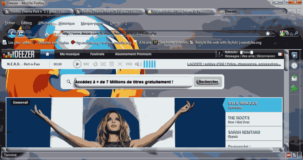 Firefox Thème Part  n °1 (2) ( glass )