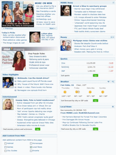 MSN Home Page