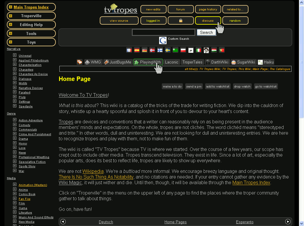 TV Tropes - Another dark theme (Updated)