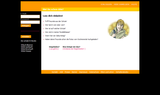 SchülerVZ / SchuelerVZ: orange + grau