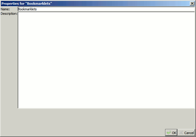 Firefox - use bookmark properties as notes