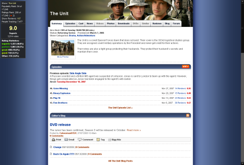 TV.com - Site simplification (Old)