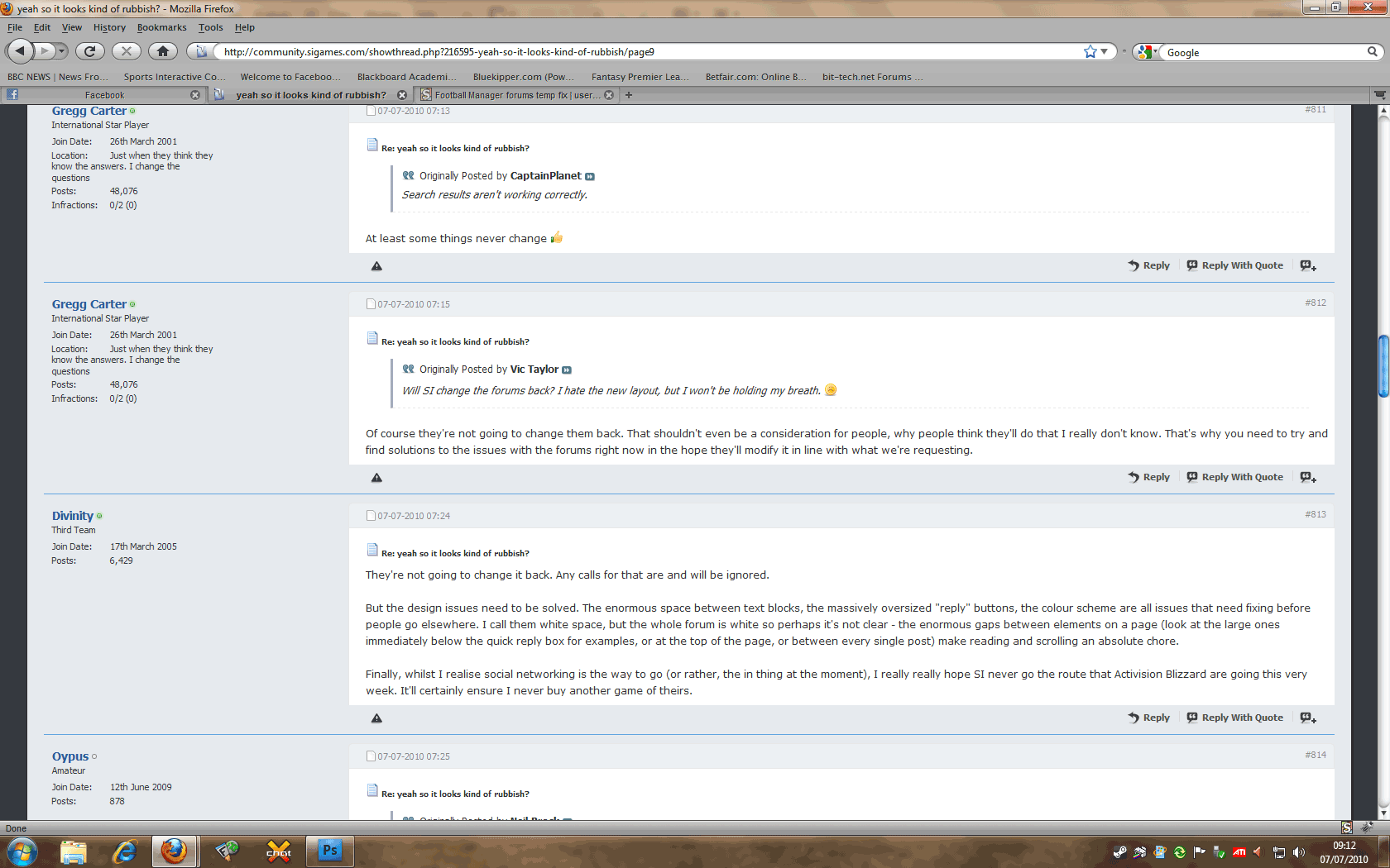 Football Manager forums temp fix