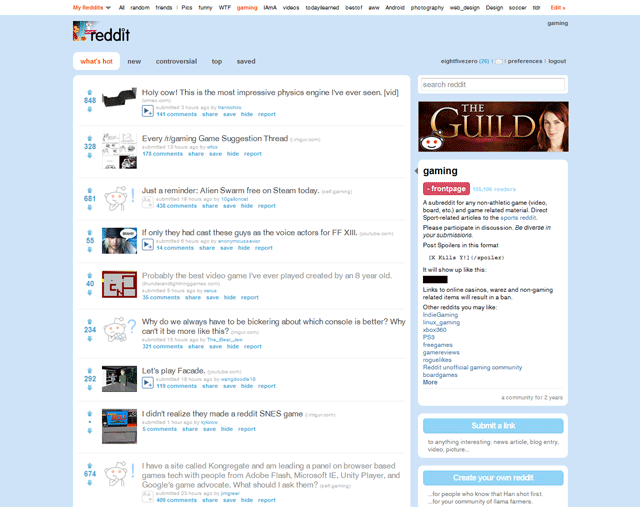 Reddit Web 2.0, but pretty.