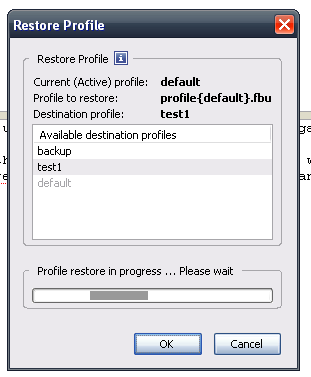 FEBE Restore Profile