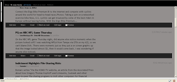 Google Reader Dark Full Page