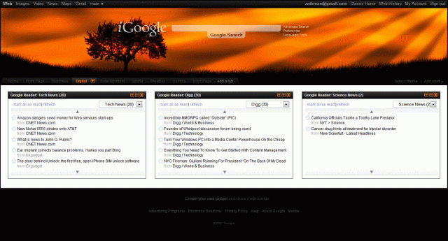 iGoogle Theme - Sunrise