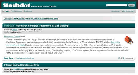 Slashdot - Minimalist