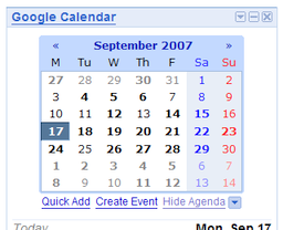 iGoogle - Colorize Google Calendar (Start on Mon)