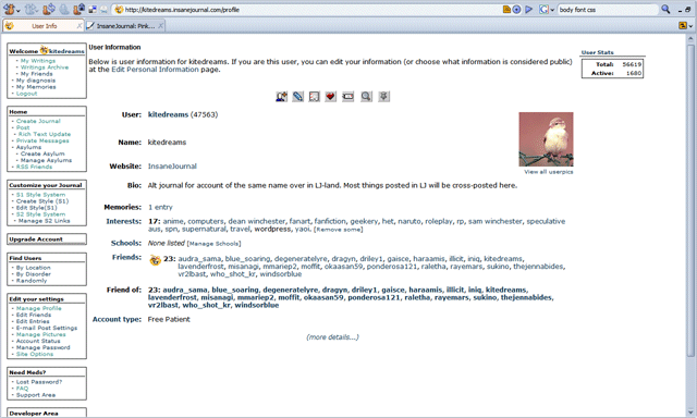 InsaneJournal Clean (WhtBlkBlu) no login