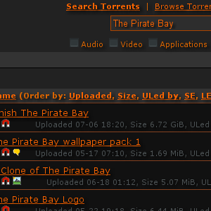 Clean Orange Pirate Bay Skin