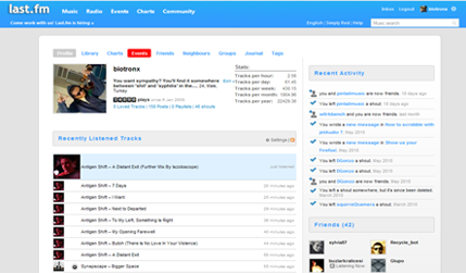last.fm - rounded light blue theme