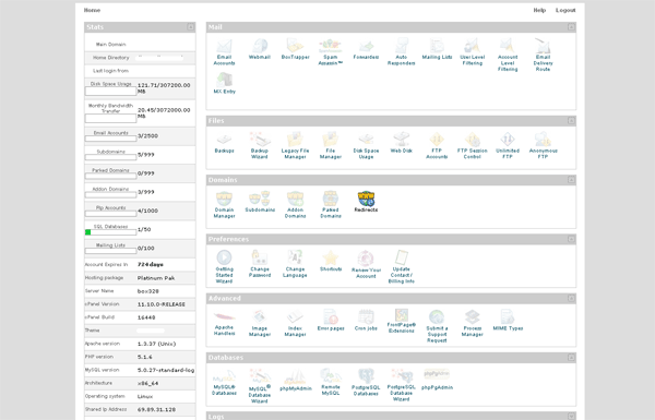 Cpanel - Control Panel - Slim Clean