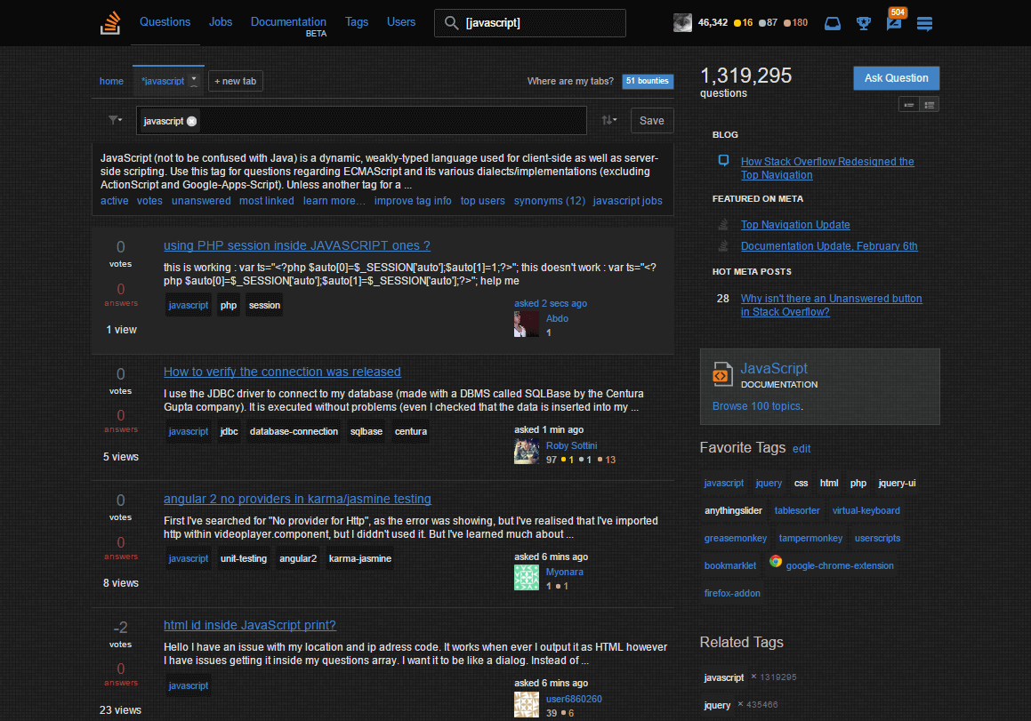 Stackoverflow Dark